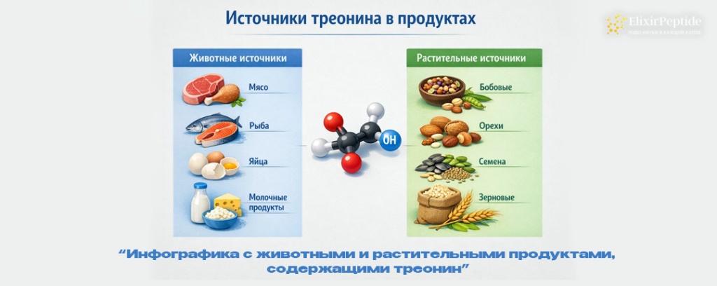 Инфографика с животными и растительными продуктами содержащими треонин.jpg Инфографика с животными и растительными продуктами содержащими треонин.jpg