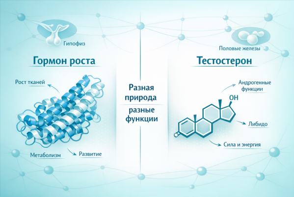  Гормон роста и тестостерон: в чём разница