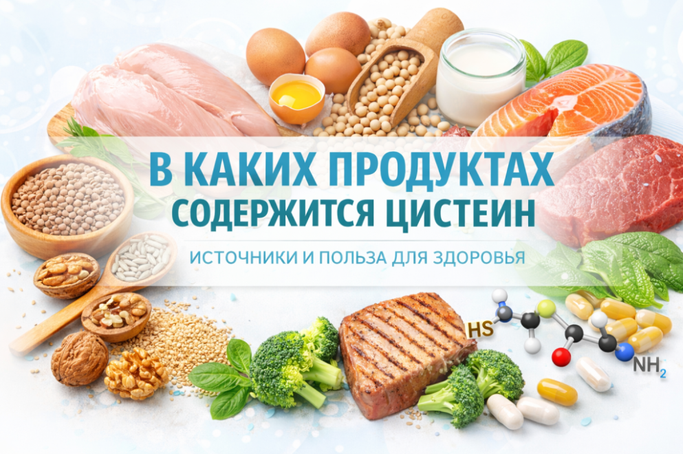 В каких продуктах содержится цистеин: полный список источников и таблица содержания